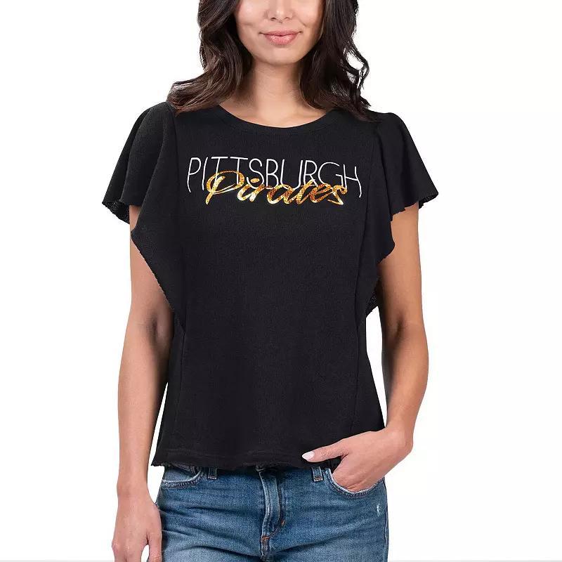 Womens G-iii 4Her by Carl Banks Black Pittsburgh Pirates Crowd Wave T-shirt Product Image