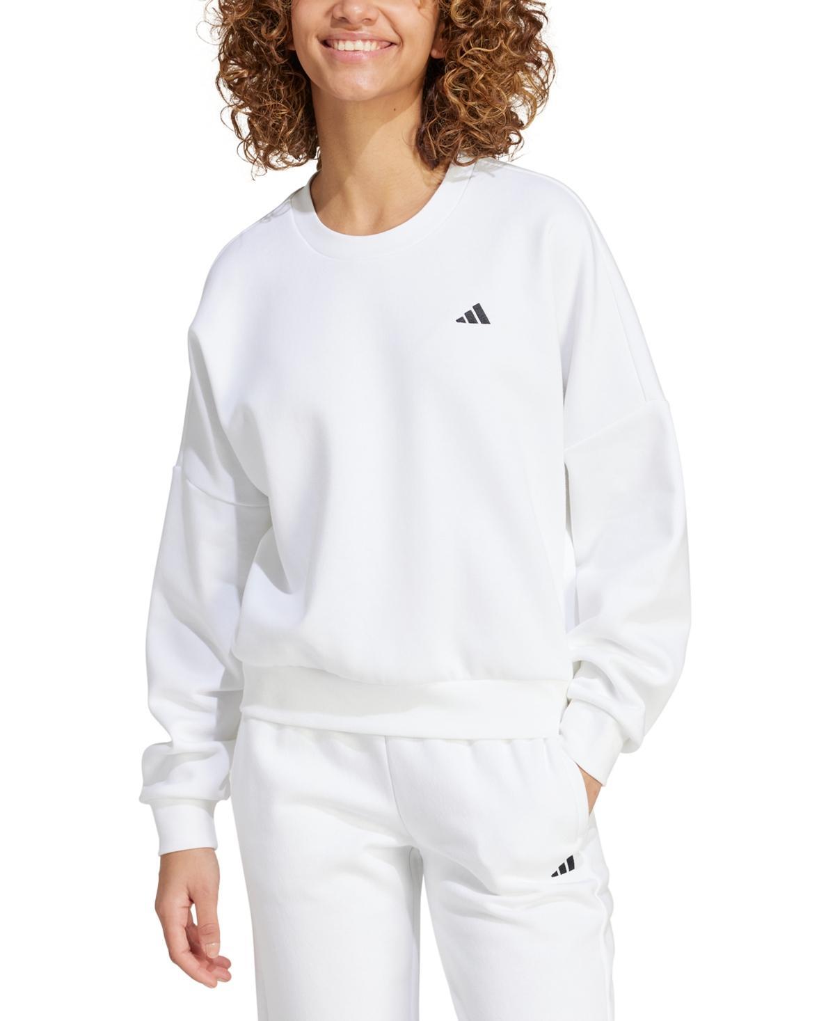Women's adidas Essentials Feel Cozy Sportswear Sweatshirt, Size: Large, Black Product Image