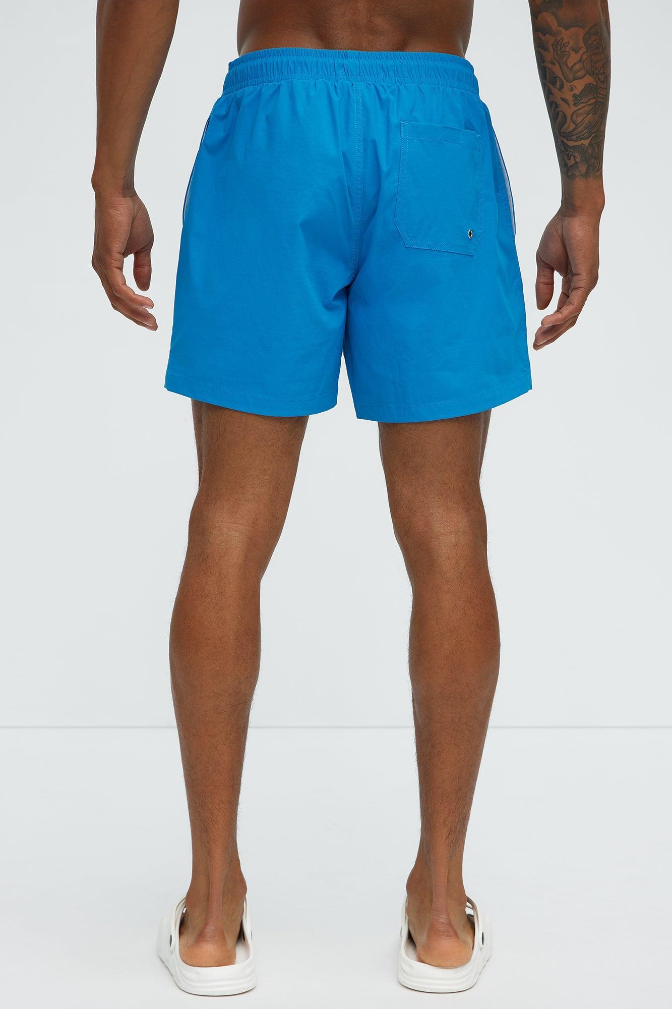 Hype Summer Swim Mid Trunk - Blue/combo Product Image