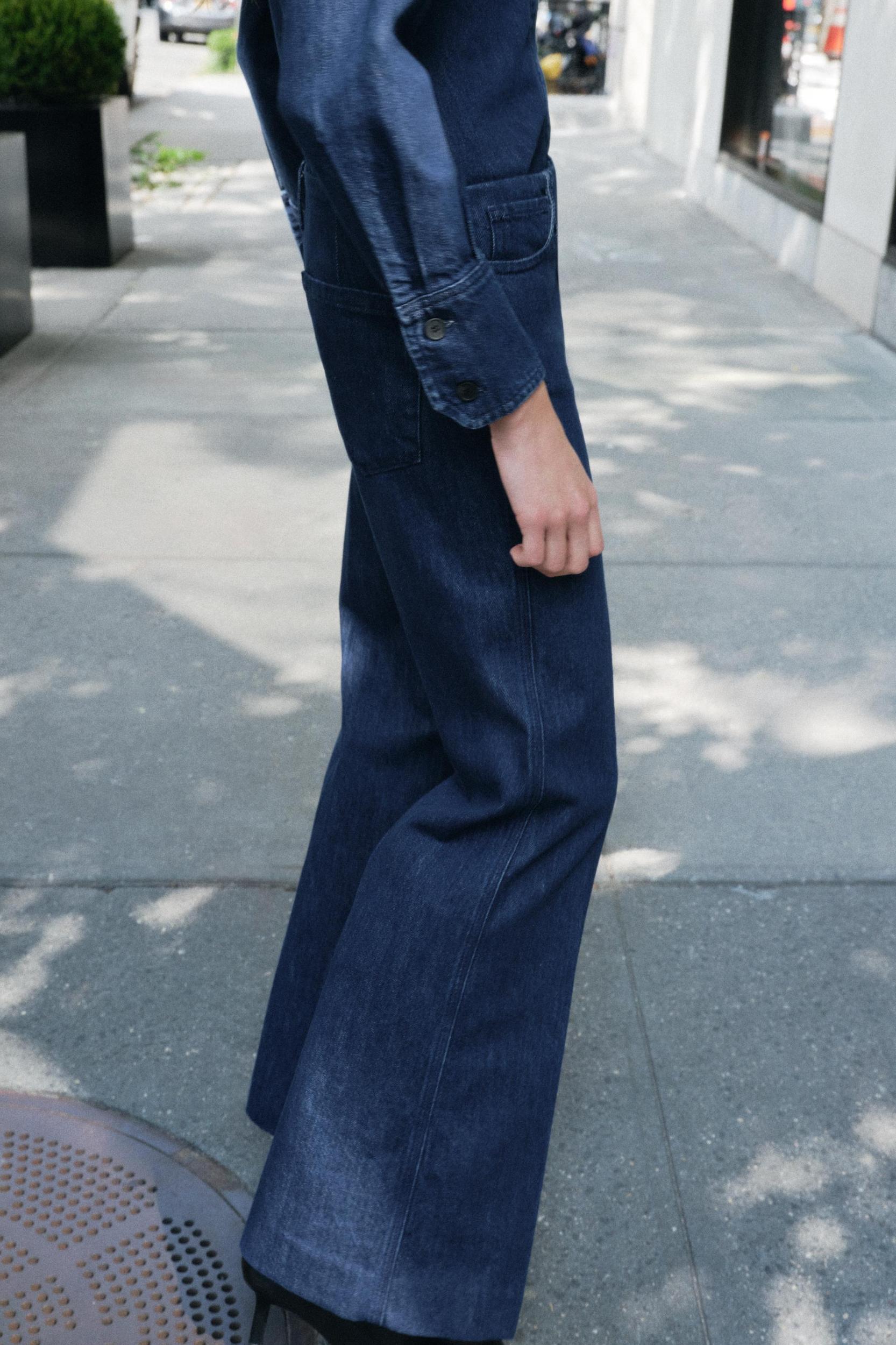 SLIM DENIM SHIRT ZW COLLECTION Product Image