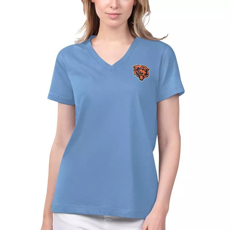 Women's Margaritaville Blue Chicago Bears Game Time V-Neck T-Shirt, Size: Large Product Image