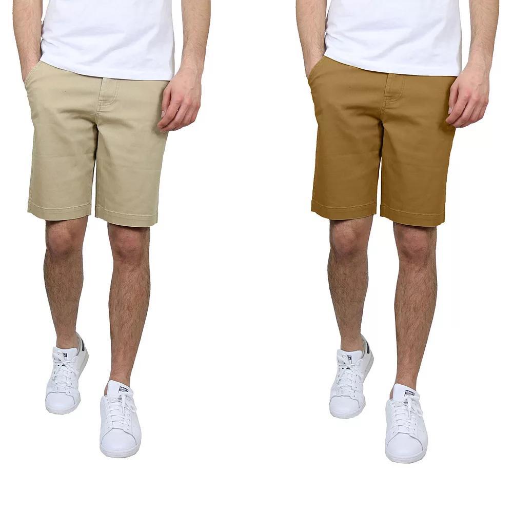 Men's Galaxy 10.5" 5-Pocket Flat-Front Slim-Fit Stretch Chino Shorts 2-Pack, Size: 40, Green Timber Product Image