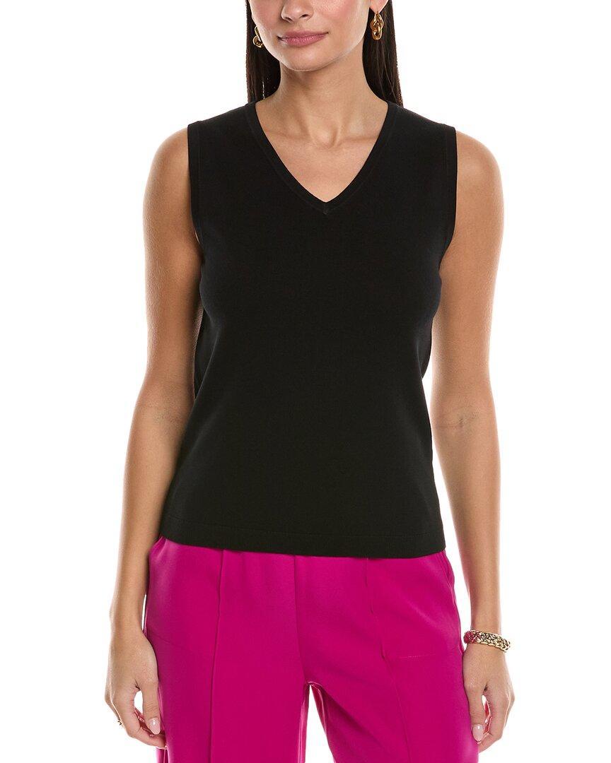ST JOHN St. John V-neck Shell In Blue Product Image