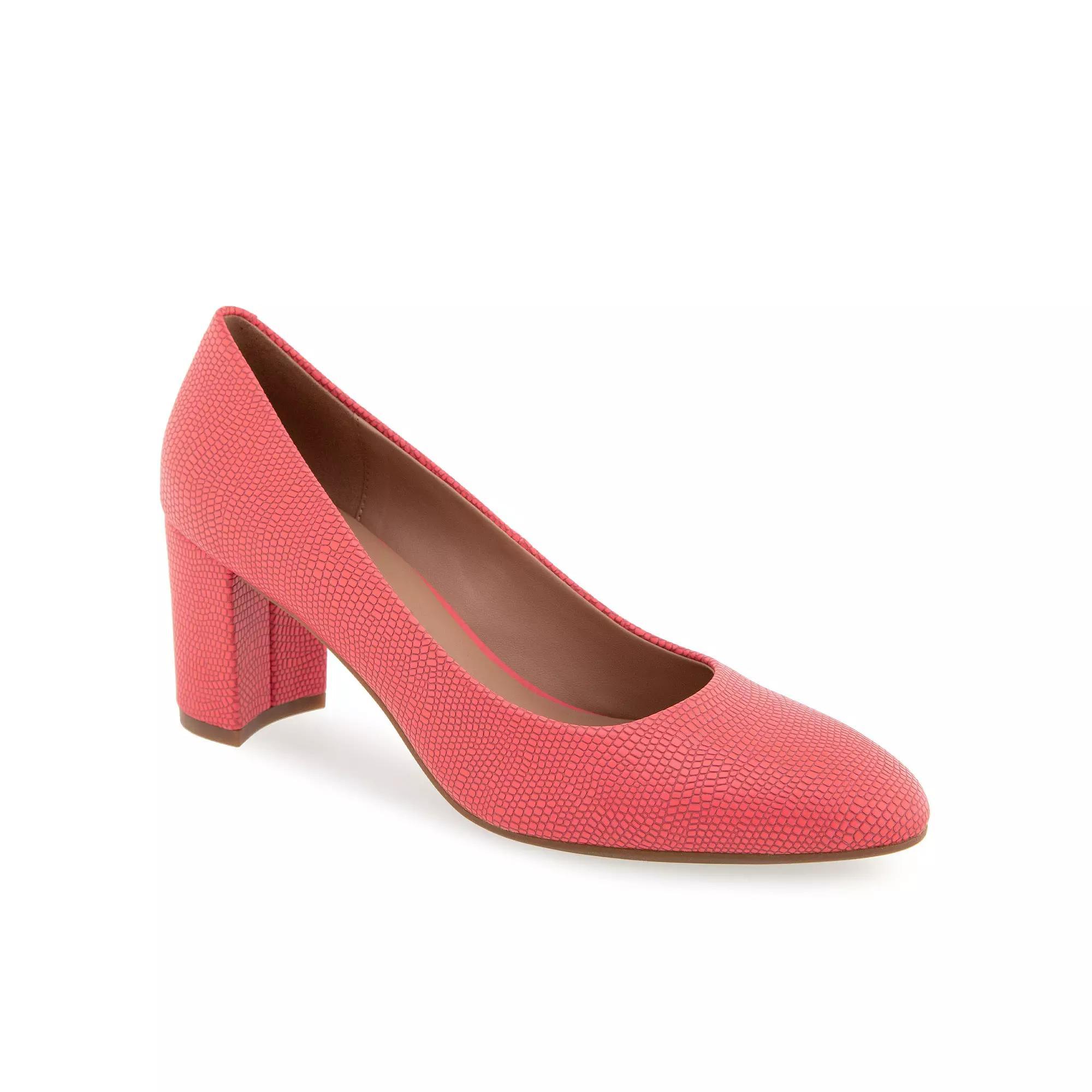 Aerosoles Betsy Womens Dress Pumps Pink Lizard Product Image
