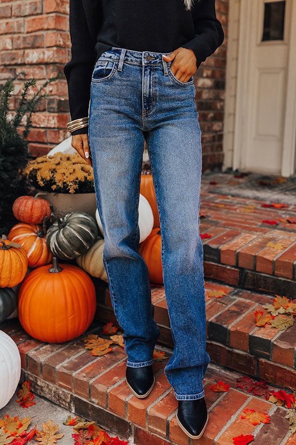 JUST USA MILA High Waist Tall Straight Leg Jean Product Image