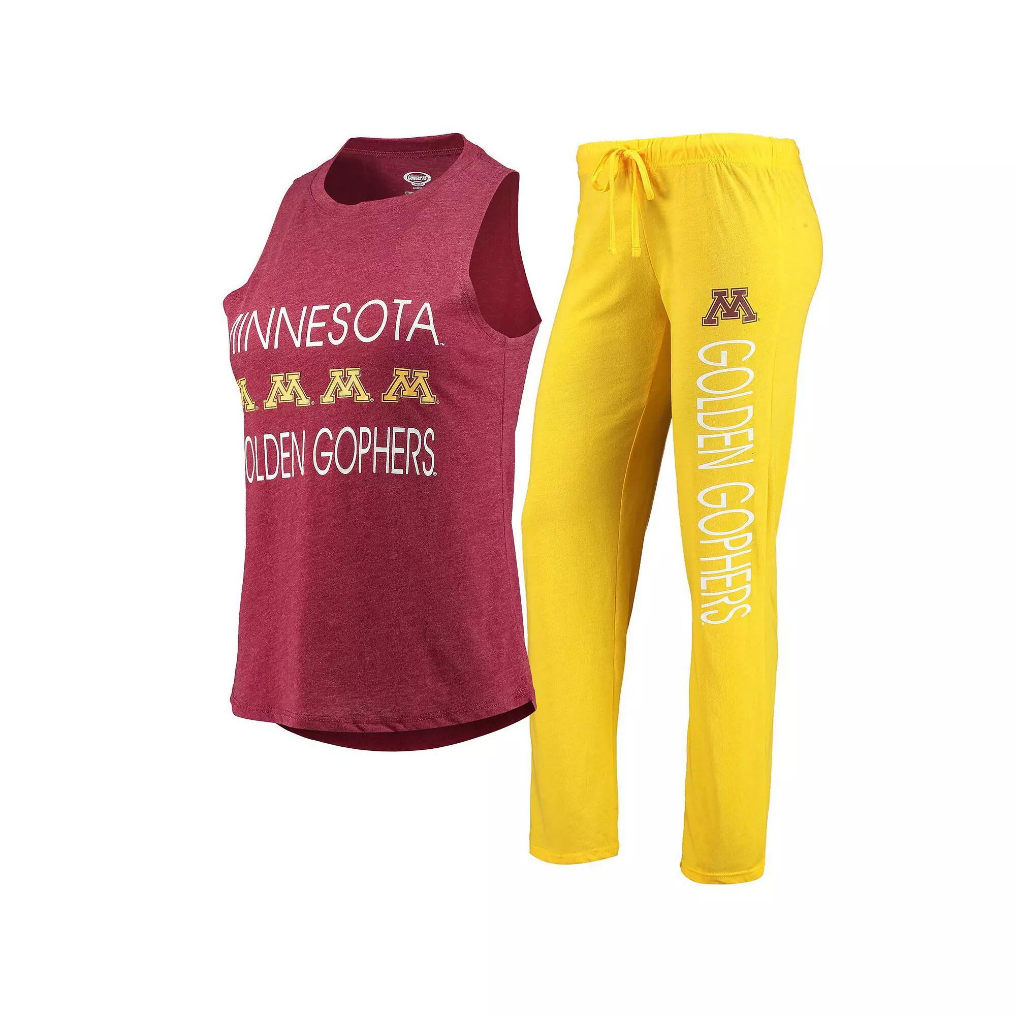 Womens Concepts Sport /Maroon Minnesota en Gophers Tank Top & Pants Sleep Set Product Image