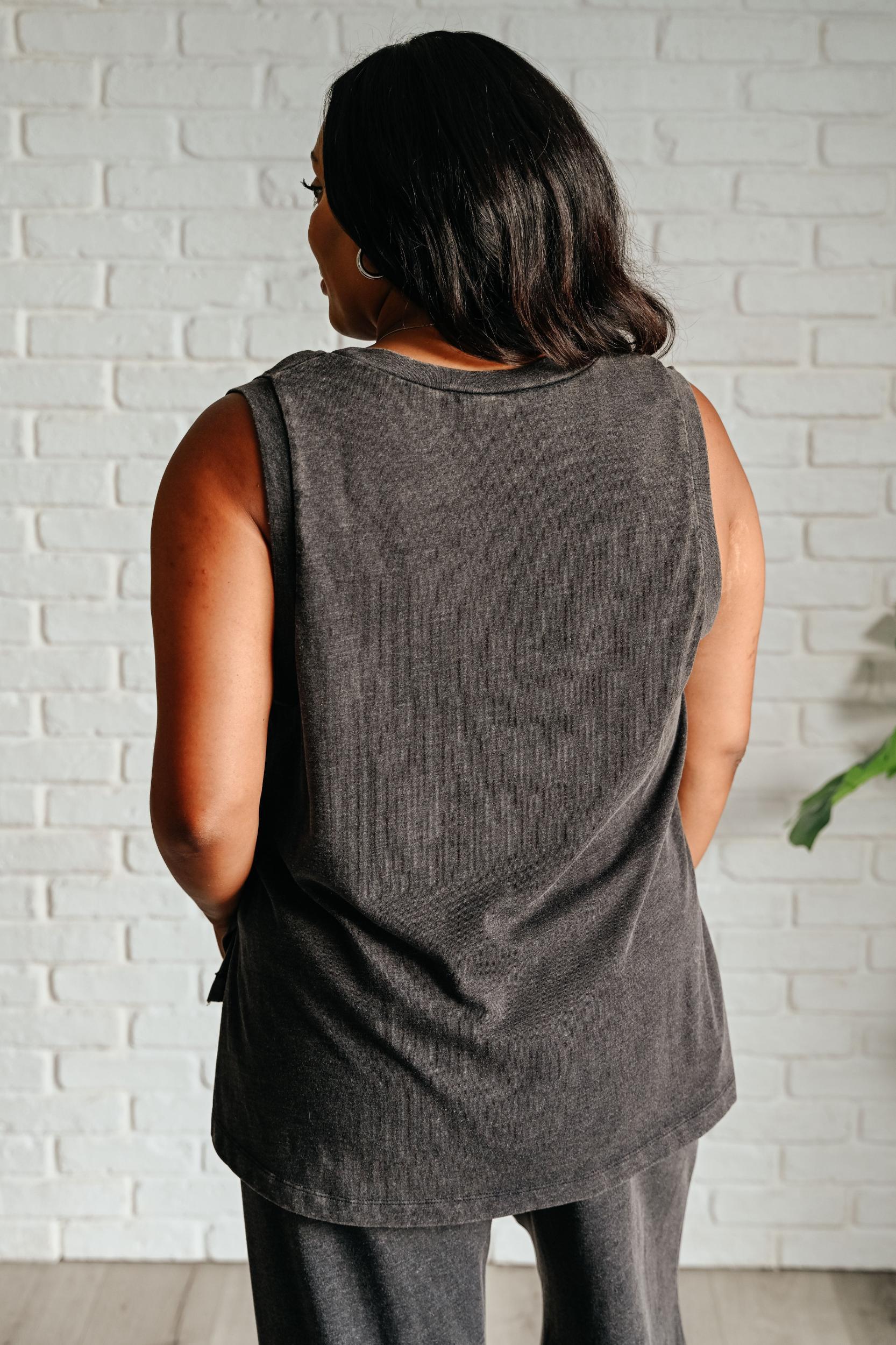 Taking It Easy Tank and Pants Set in Black (Online Exclusive) Product Image
