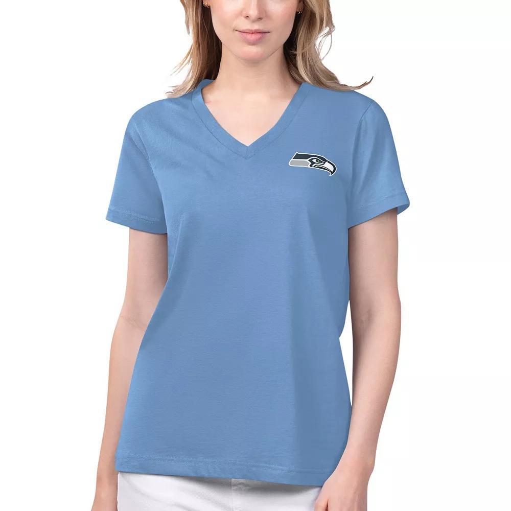 Women's Margaritaville Blue Buffalo Bills Game Time V-Neck T-Shirt, Size: Small Product Image