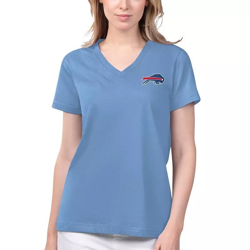 Women's Margaritaville Blue Buffalo Bills Game Time V-Neck T-Shirt, Size: Small Product Image