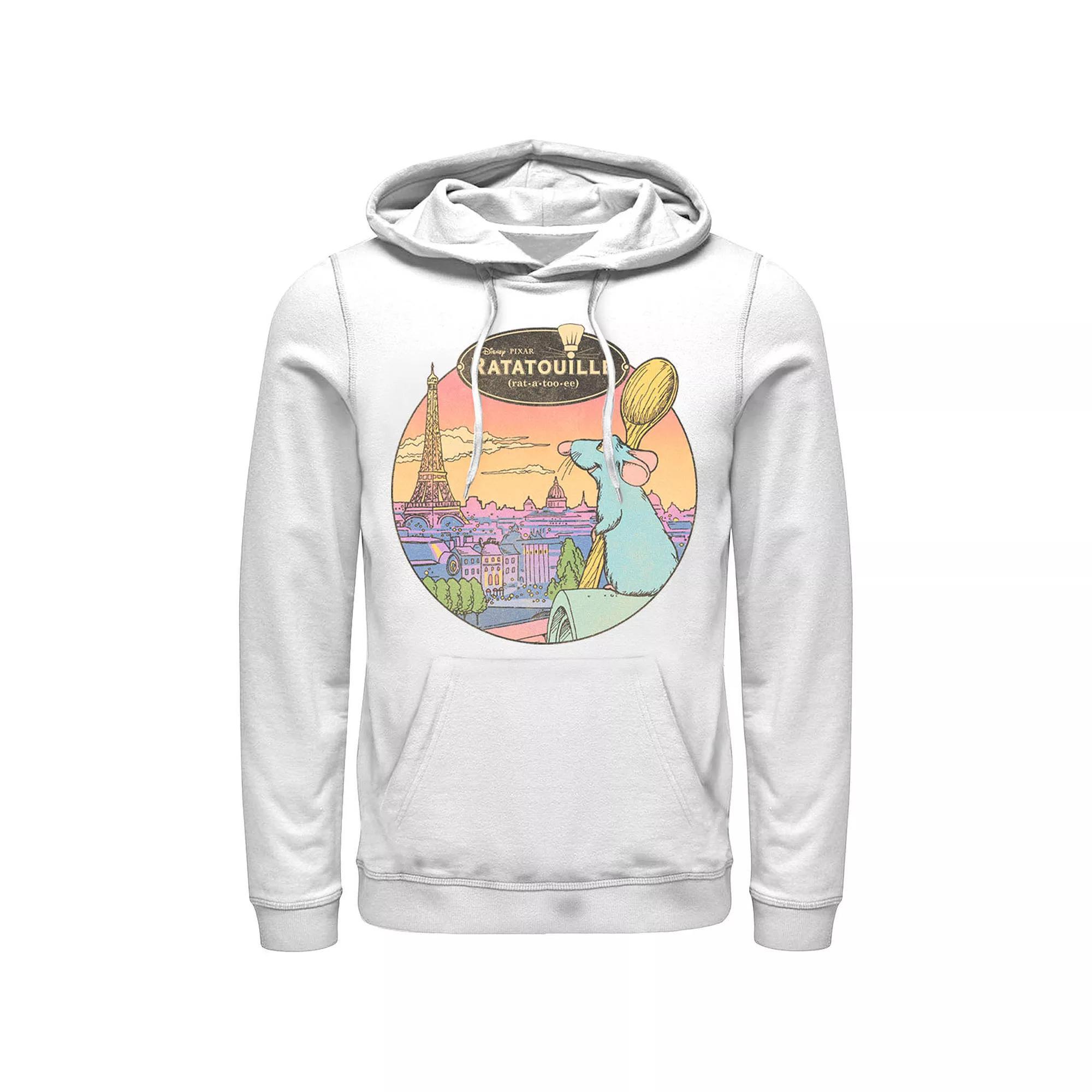 Disney / Pixar's Ratatouille Men's Over Look Paris Hoodie, Size: Small, White Product Image