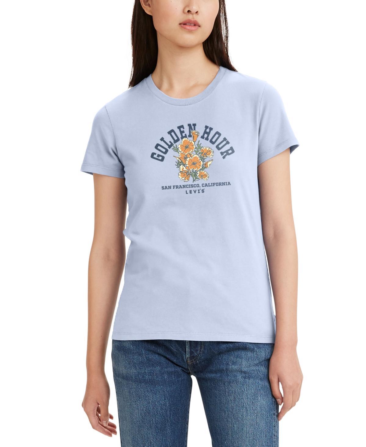 Women's Levi's® Logo Perfect Tee, Size: XS, Housemark Smokestack Product Image