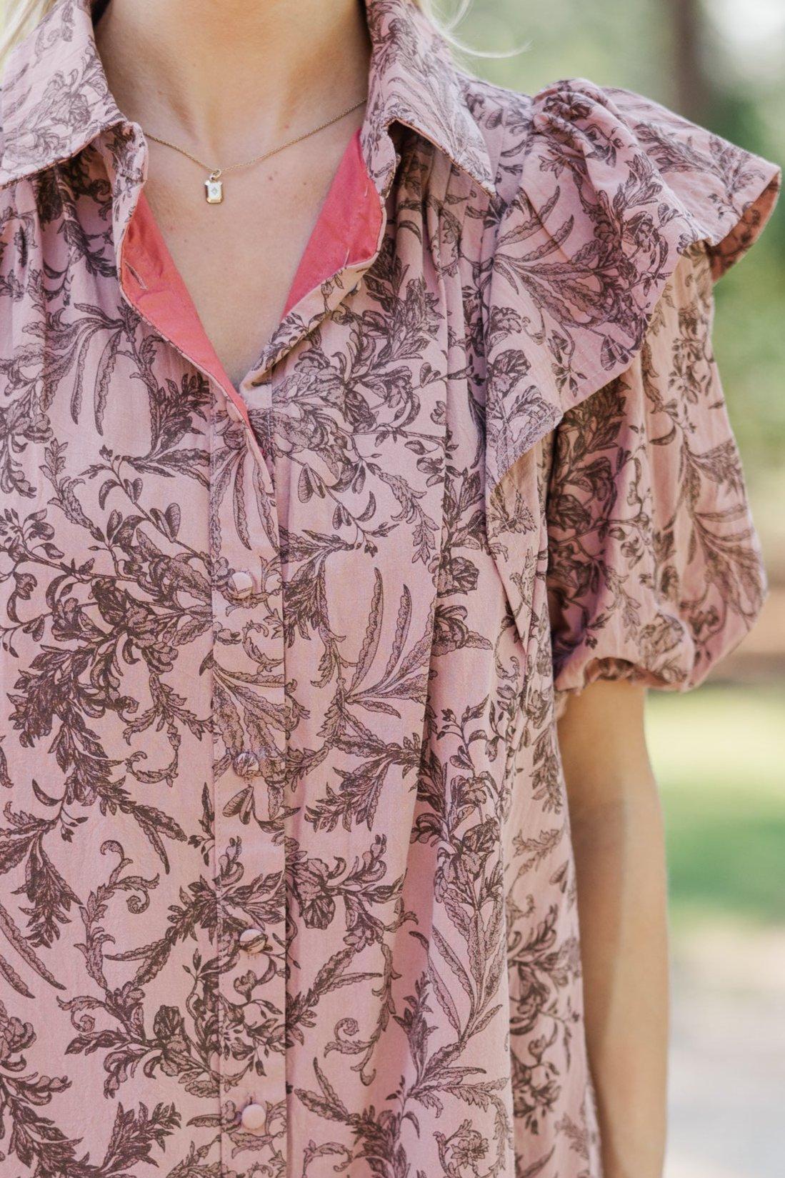 Always The Story Mauve Floral Dress Female Product Image