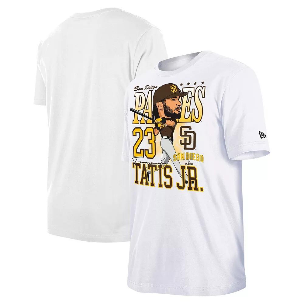 Men's New Era Fernando Tatis Jr. White San Diego Padres Caricature T-Shirt, Size: XL Product Image