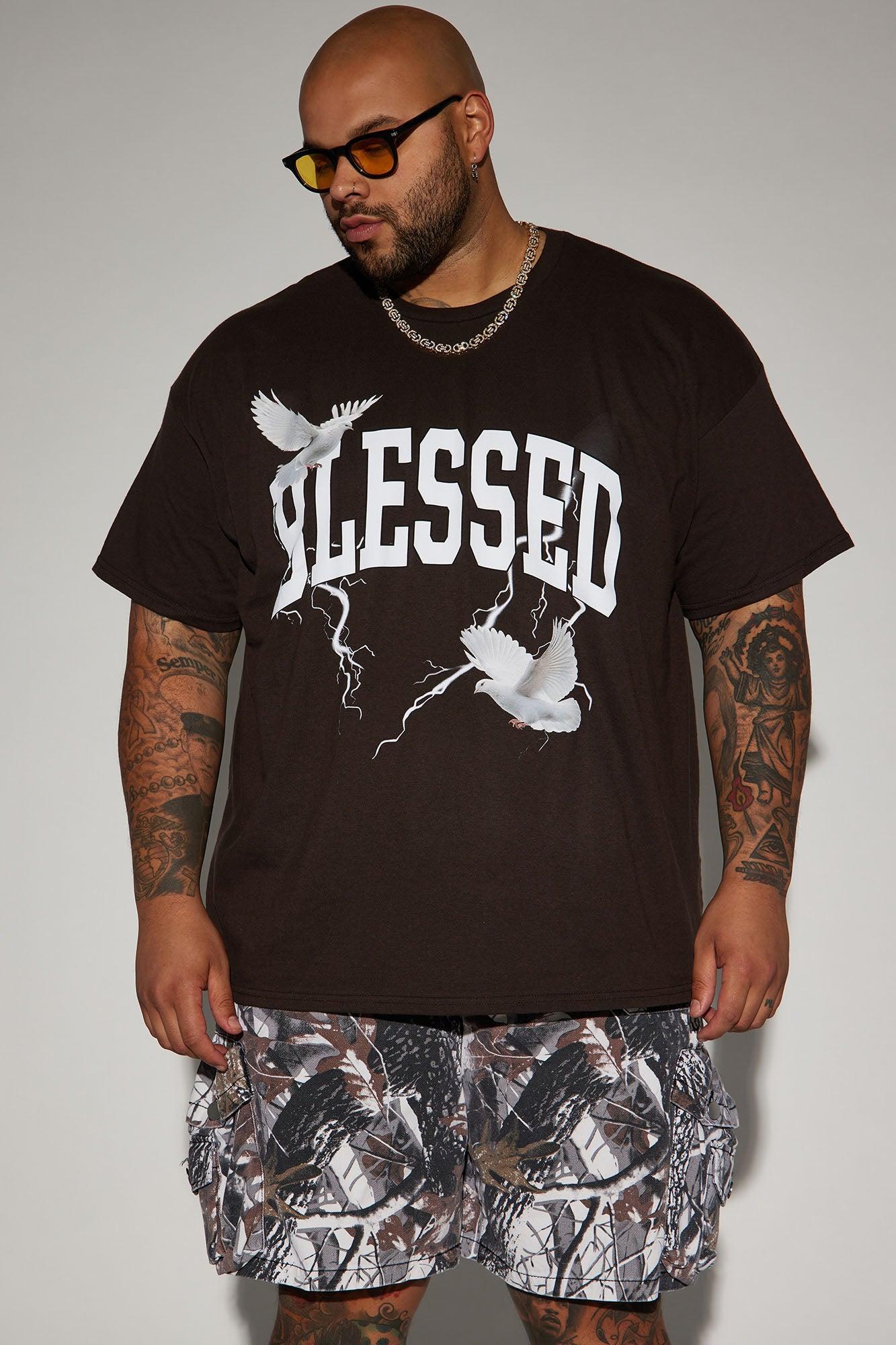 You Blessed Short Sleeve Tee - Brown Product Image