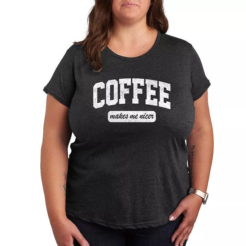 Plus Coffee Makes Me Nicer Graphic Tee, Womens Product Image