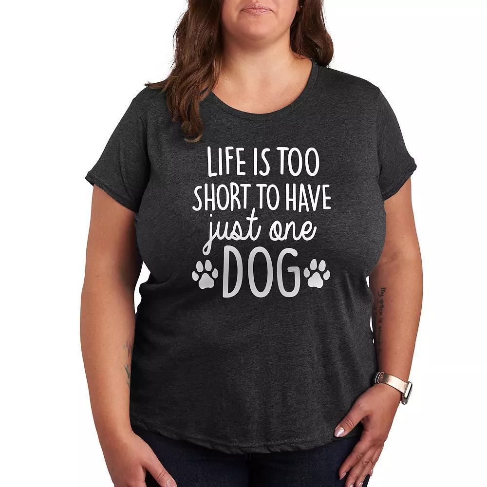Plus Yes I Really Need Dogs Graphic Tee, Womens Heather Grey Product Image