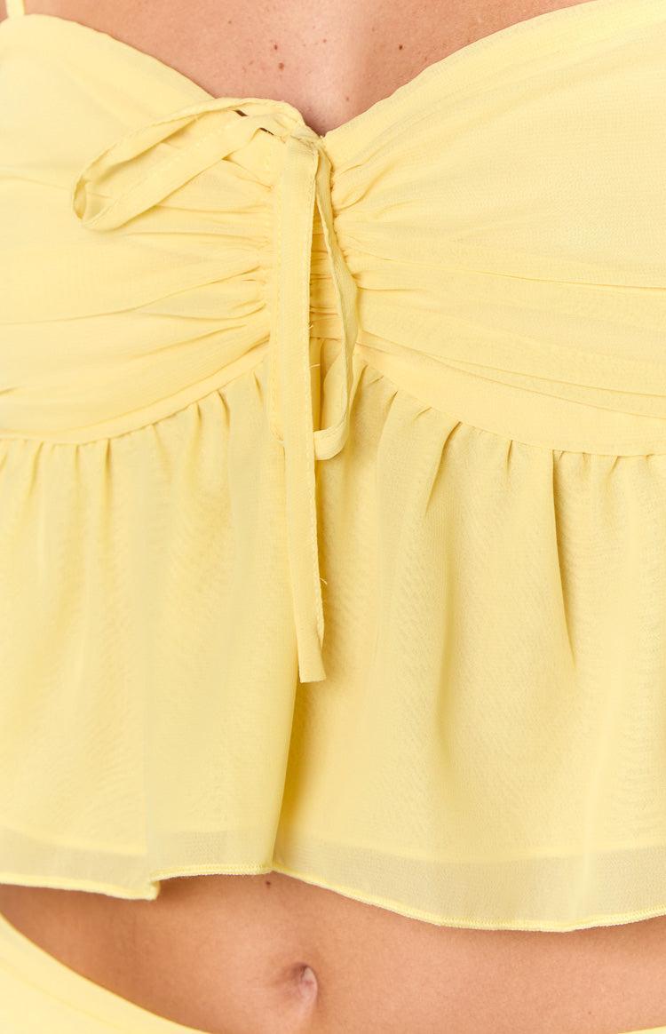 Zyra Yellow Crop Top Girls Product Image