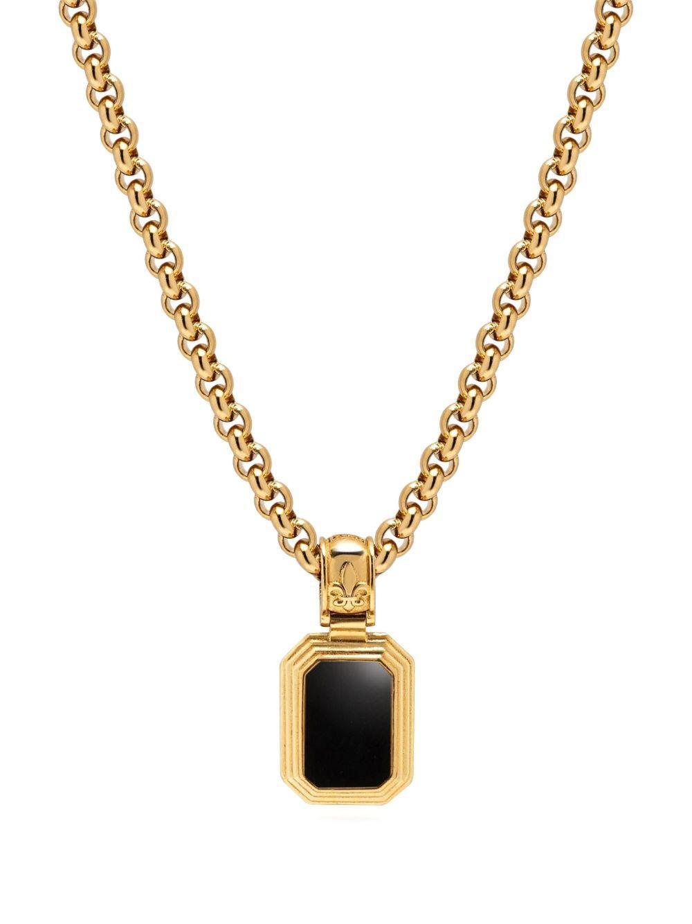 malachite and onyx necklace Product Image