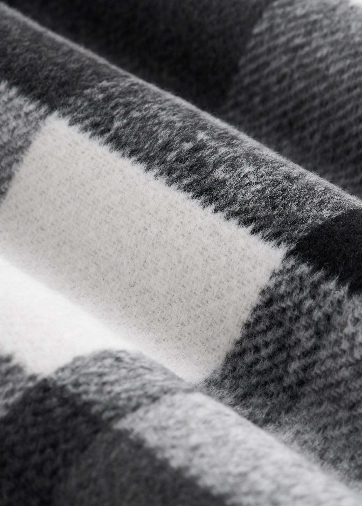 Flannel Women's Tall Shacket in Grey and Black Plaid Product Image