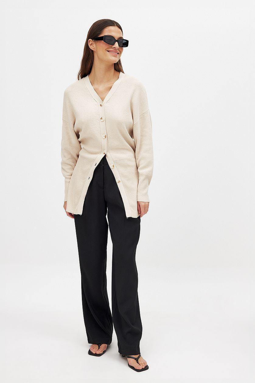 Marked Waist Knitted Cardigan Product Image