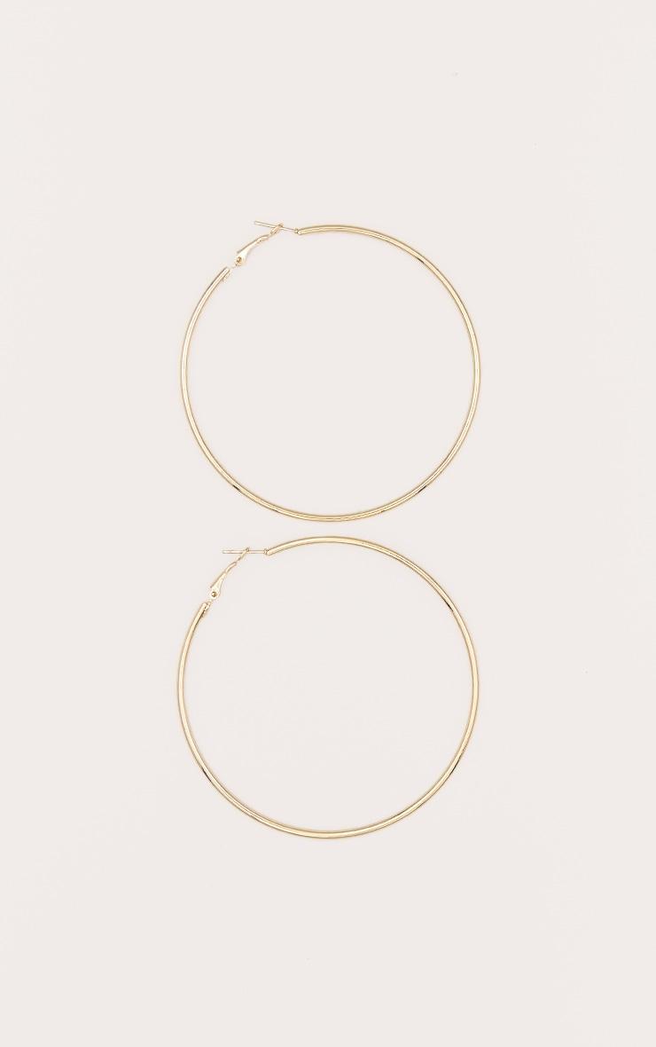 Gold 80mm Large Hoop Earrings Product Image