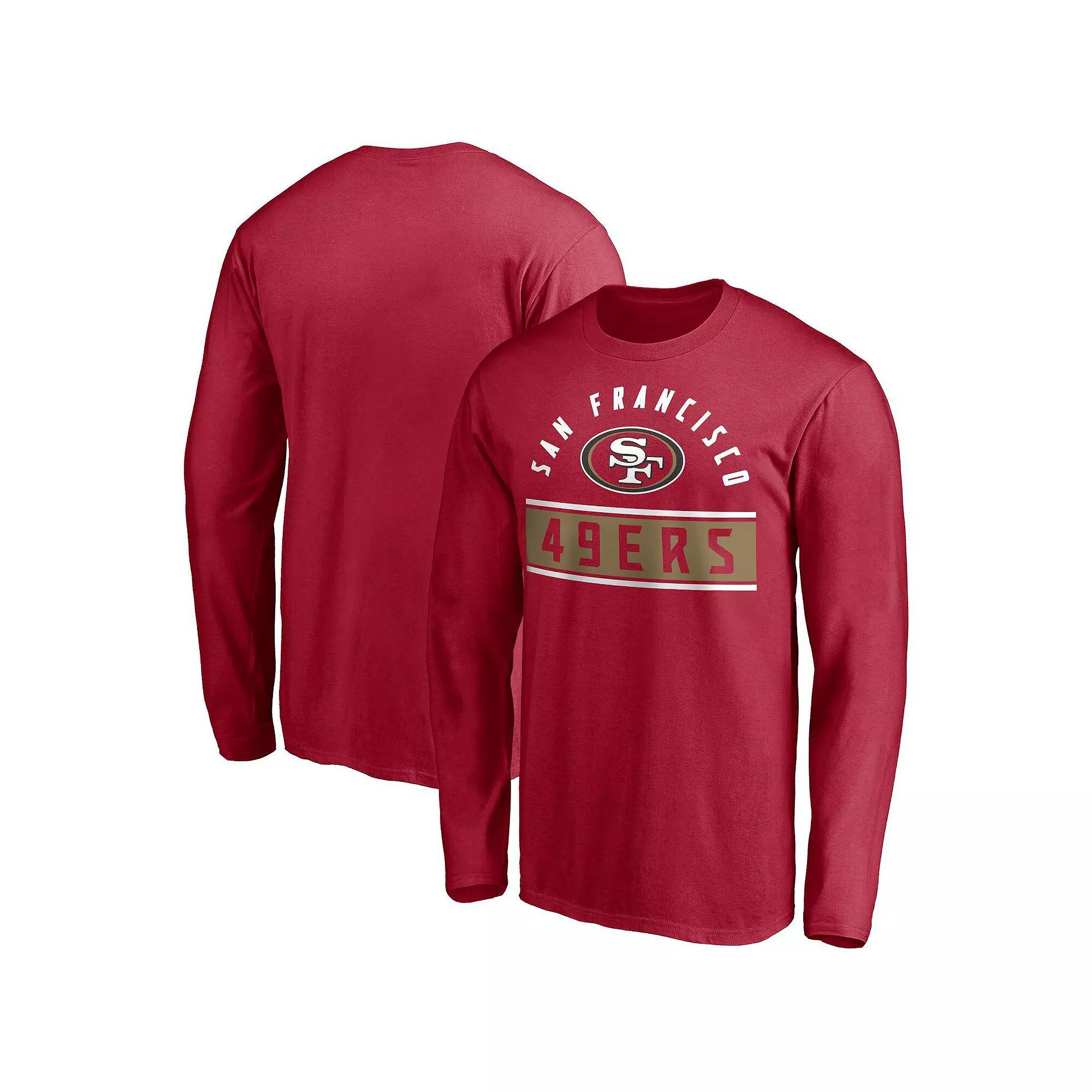 Mens Fanatics Branded Scarlet San Francisco 49ers Team Arc Knockout Long Sleeve T-Shirt Product Image