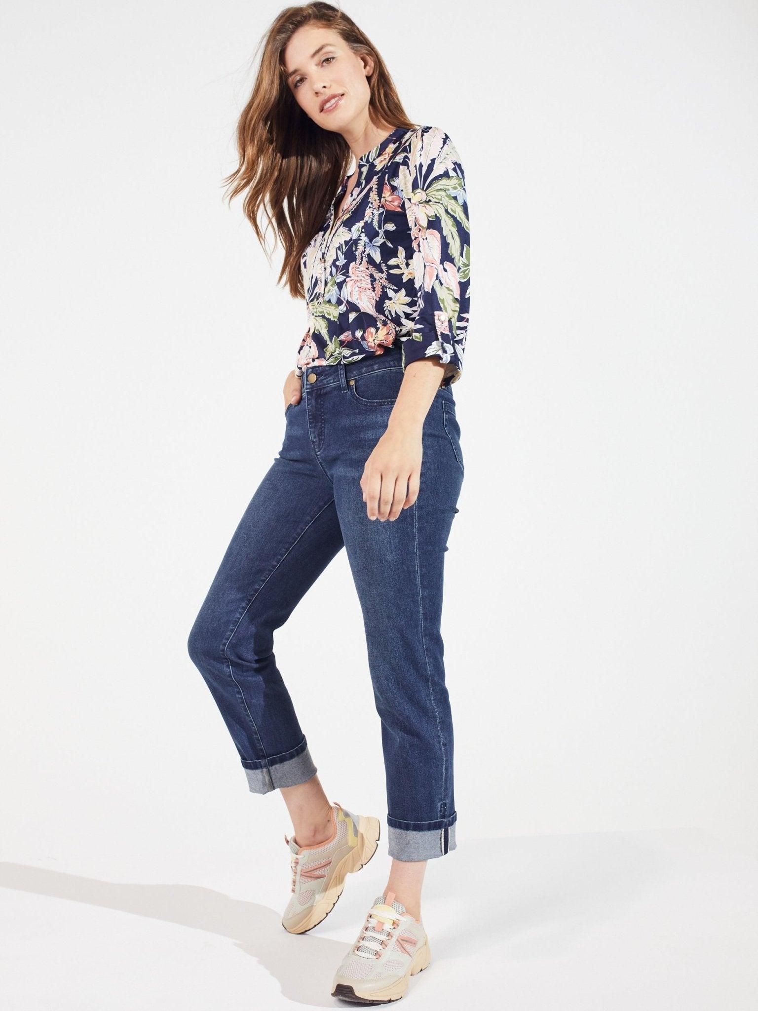 Signature Girlfriend 5 Pocket Jeans With Selvedge Cuff Female Product Image
