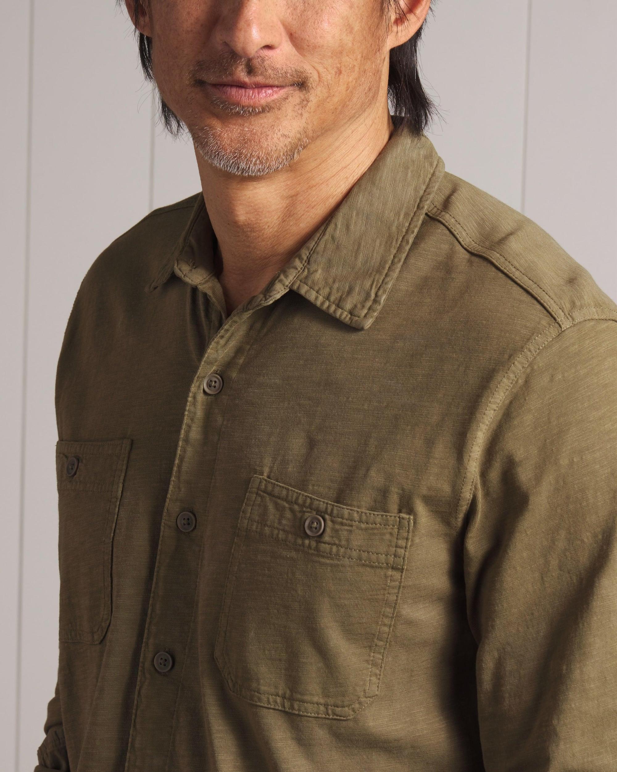 Flex Everyday Knit Shirt - Faded Olive Product Image