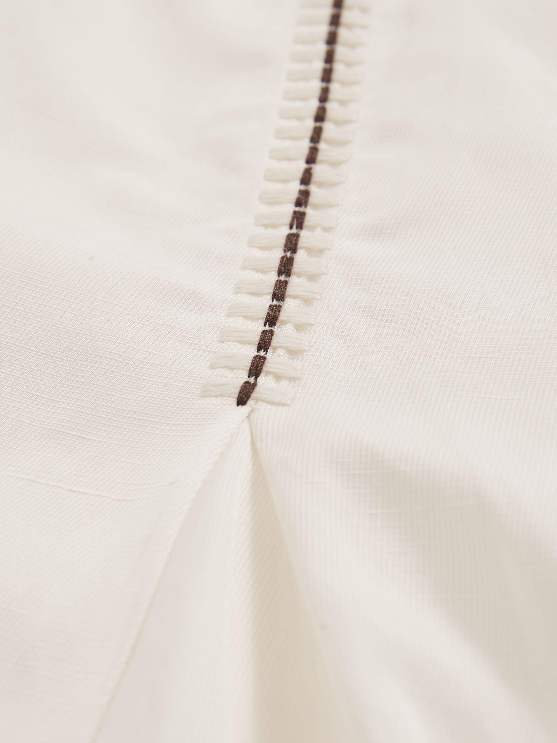 Petite Poplin Belted Split Midi Dress in Ivory Product Image