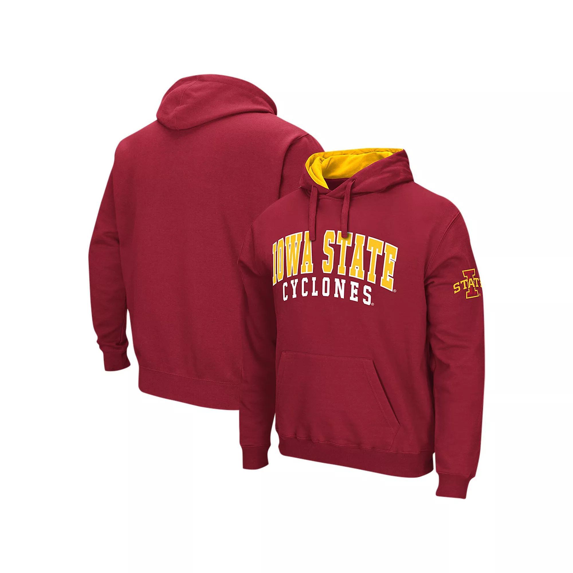 Men's Colosseum Cardinal Iowa State Cyclones Double Arch Pullover Hoodie, Size: XL, Red Product Image