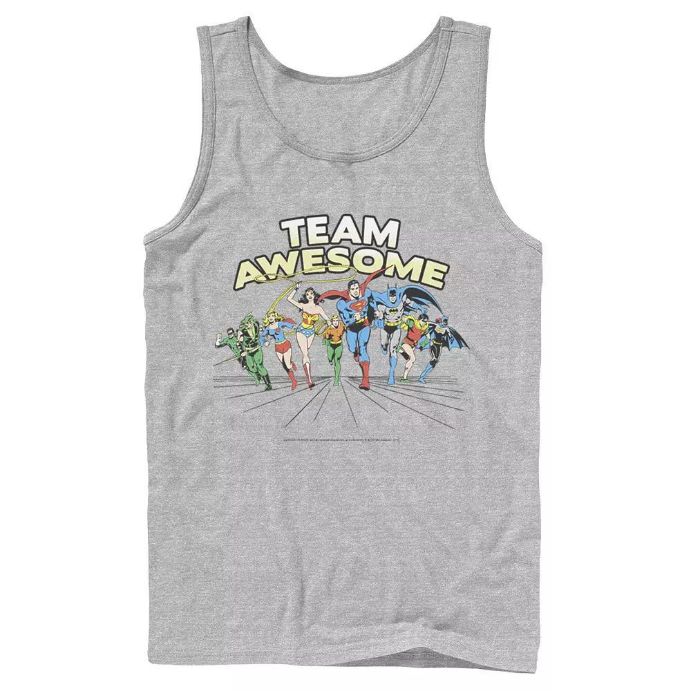 Mens DC Comics Justice League Team Awesome Group Tank Top Athletic Grey Product Image