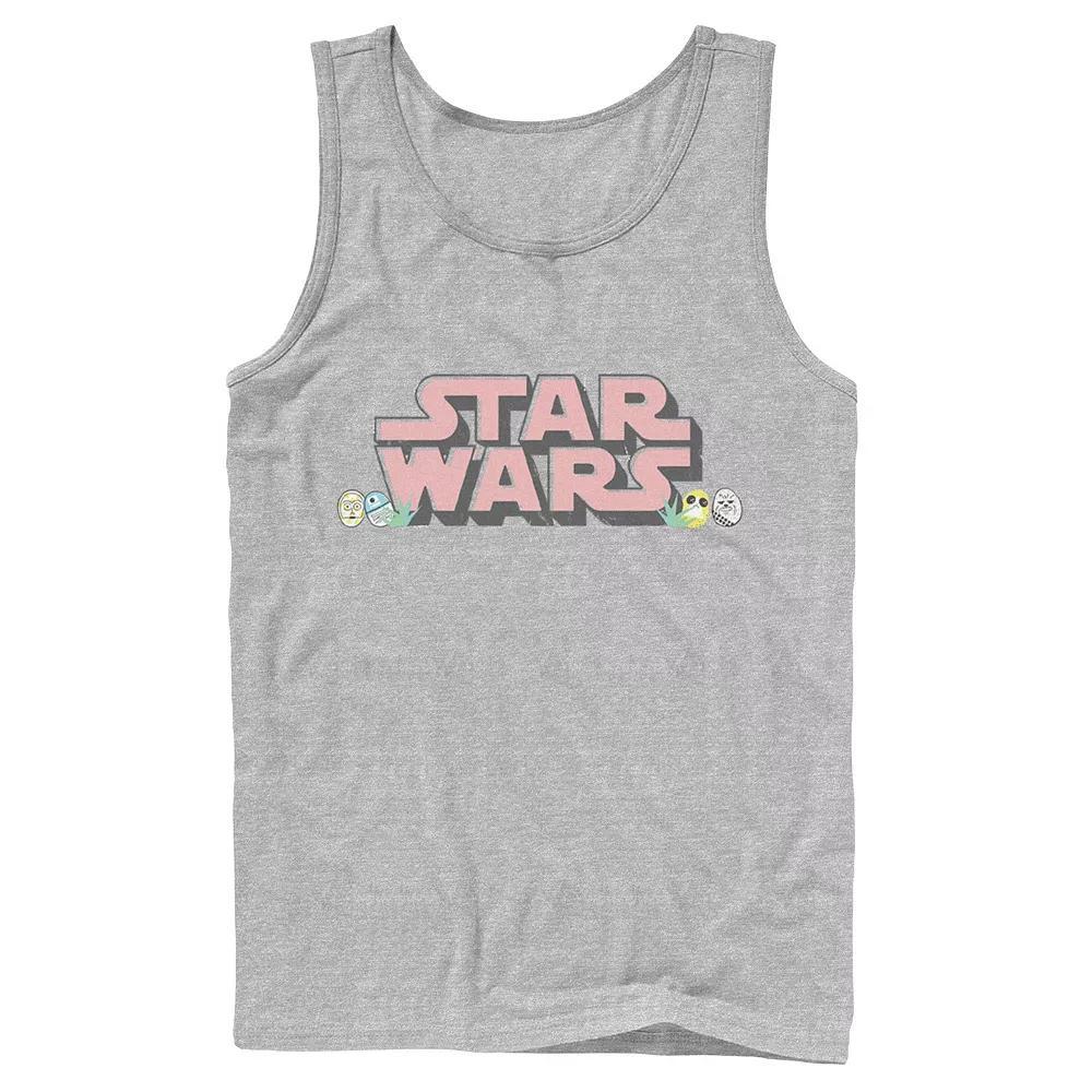 Mens Star Wars Easter-Themed Chest Logo Tank Top Athletic Grey Product Image