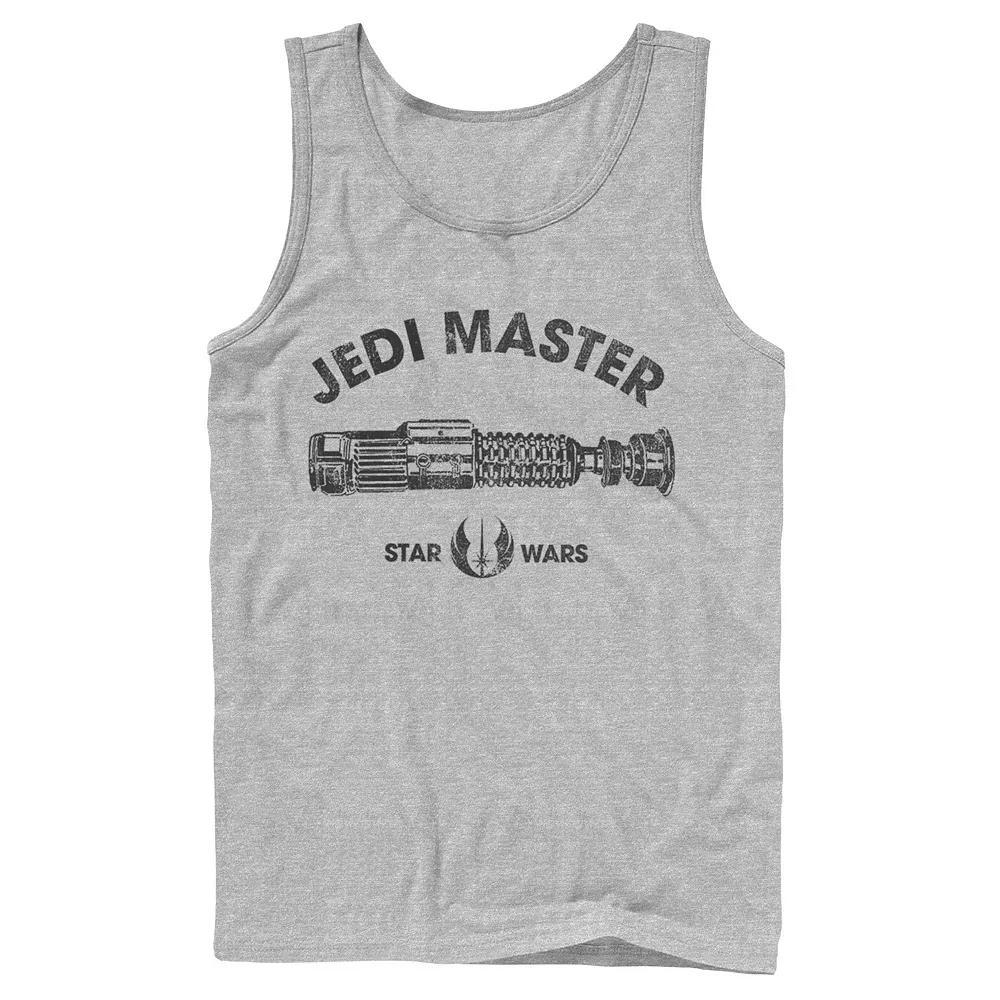 Men's Star Wars Jedi Master Lightsaber Logo Tank Top, Size: Large, Athletic Grey Product Image