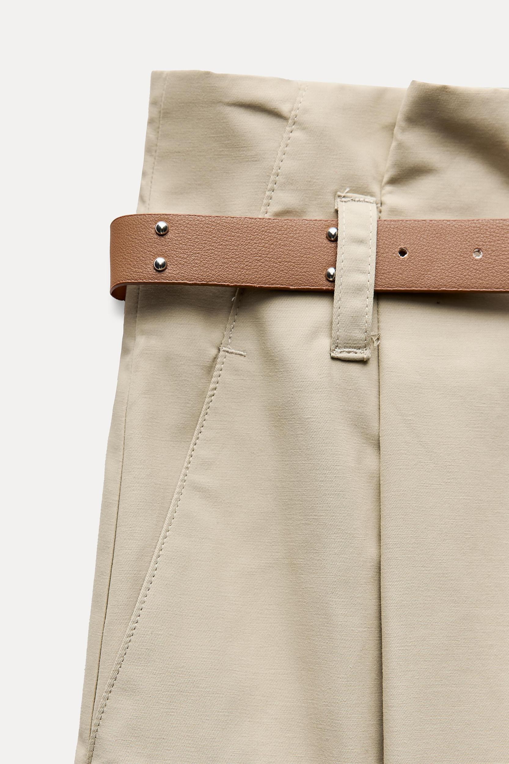 BELTED PAPERBAG CARGO PANTS Product Image