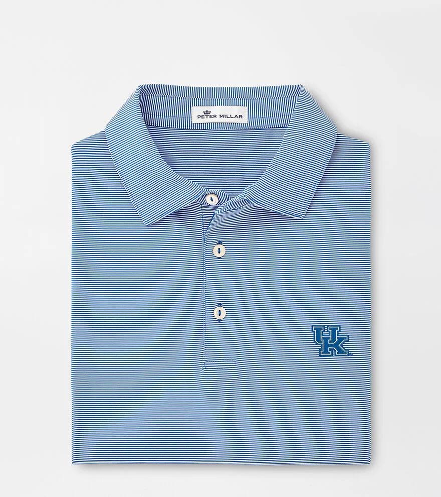 Peter Millar Mens Kentucky Jubilee Stripe Performance Polo | Color: Blue | Size: M | UK Product Image