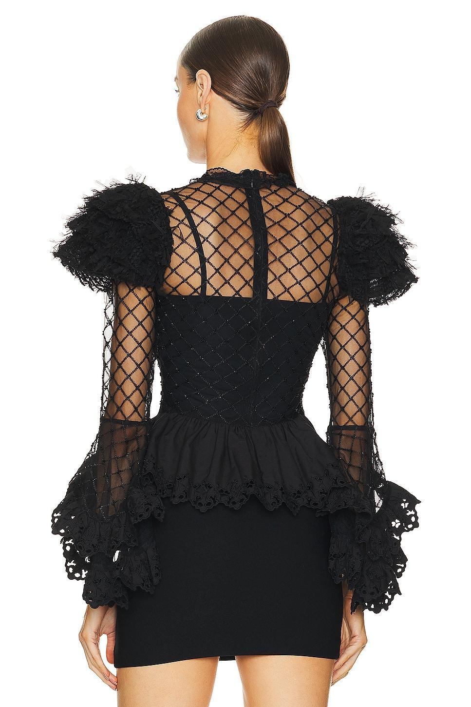 Embellished Sheer Blouse Susan Fang Product Image