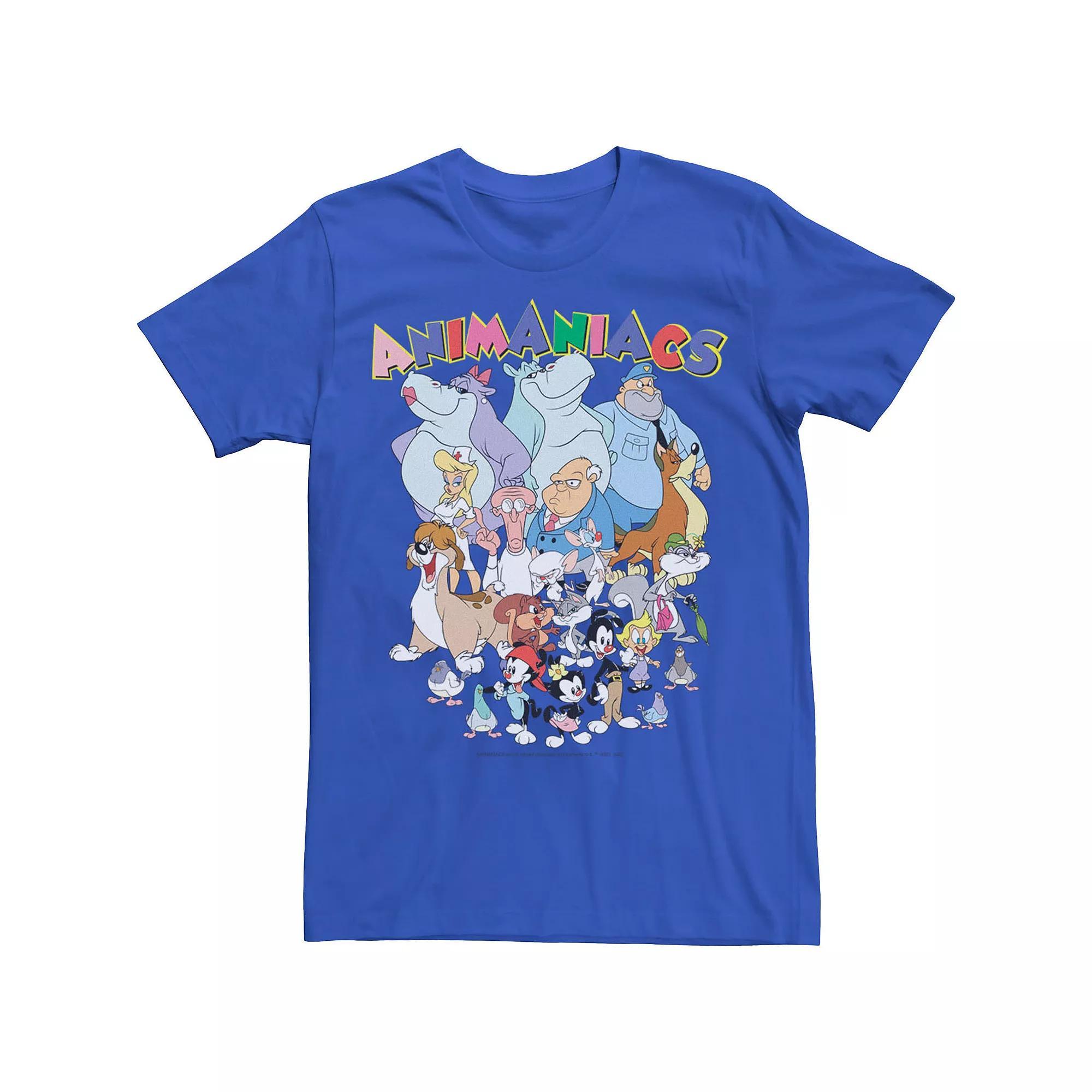 Men's Animaniacs Group Shot Logo Tee, Size: Small, Royal Product Image