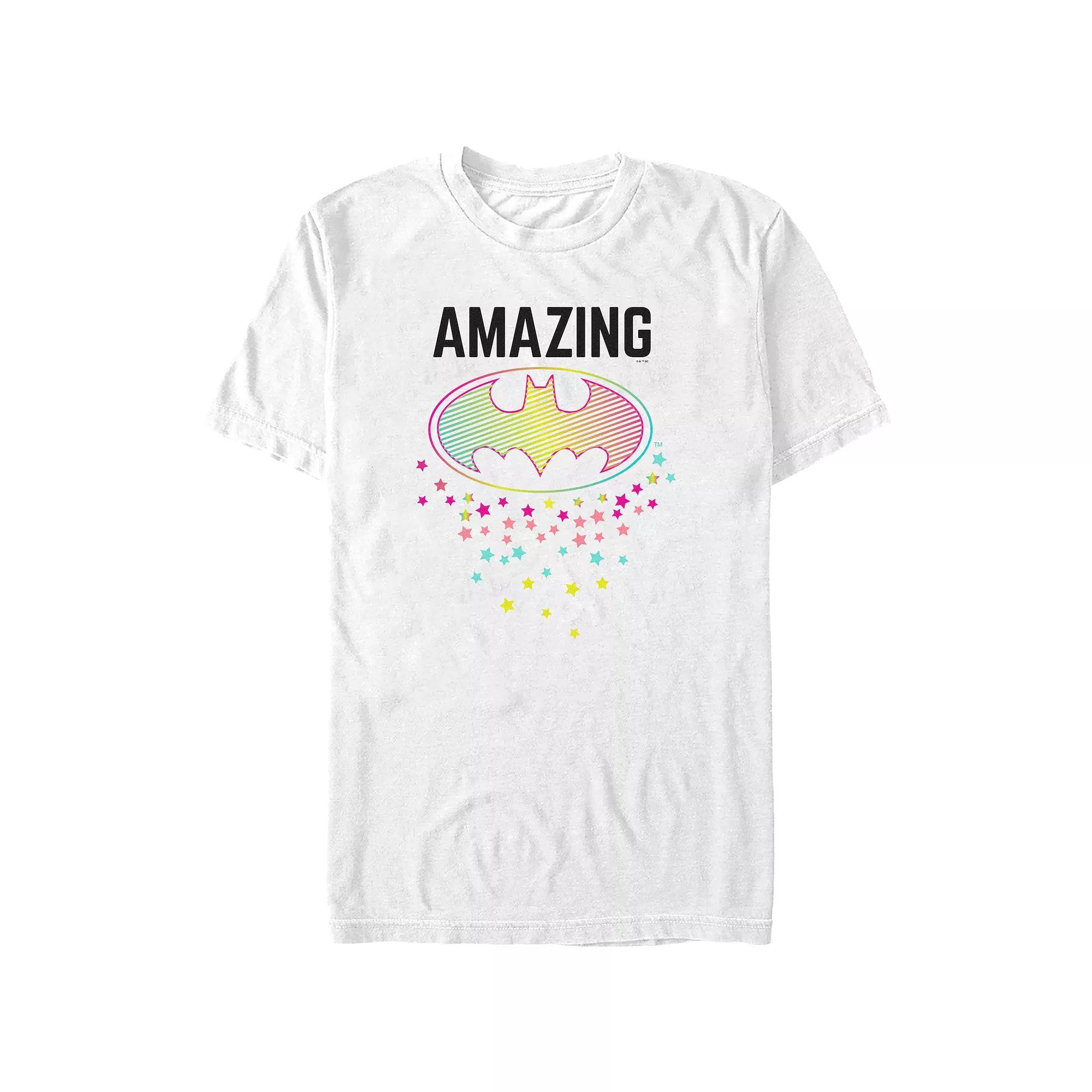 Juniors' Batman Sparkling Logo Boyfriend Graphic Tee, Women's, Size: Medium, White Product Image