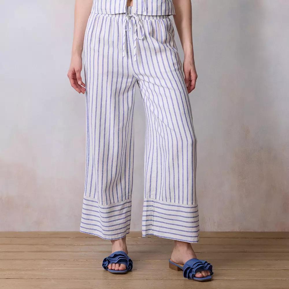 Women's LC Lauren Conrad Pull-On Soft Pants, Size: XS, Blue Jodi Stripe Product Image