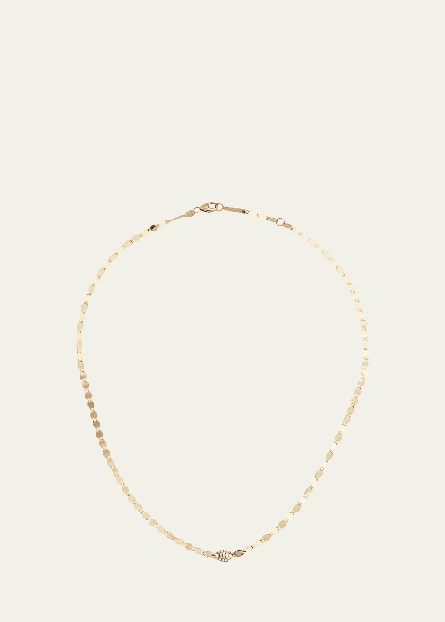 14k Gold Diamond Disc Necklace Product Image