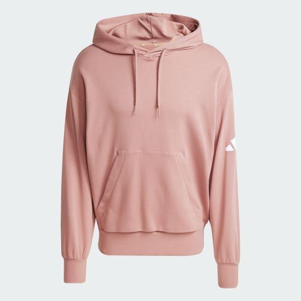 adidas Essentials Loose-Fit 3 Bar Logo French Terry Hoodie Warm Clay 2XL Mens Product Image