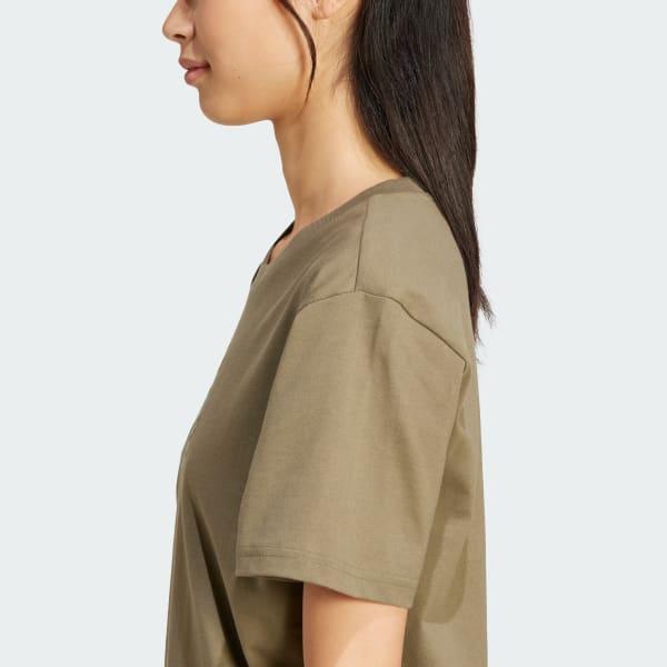 adidas Future Icons Graphic Tee Olive Strata M Womens Product Image