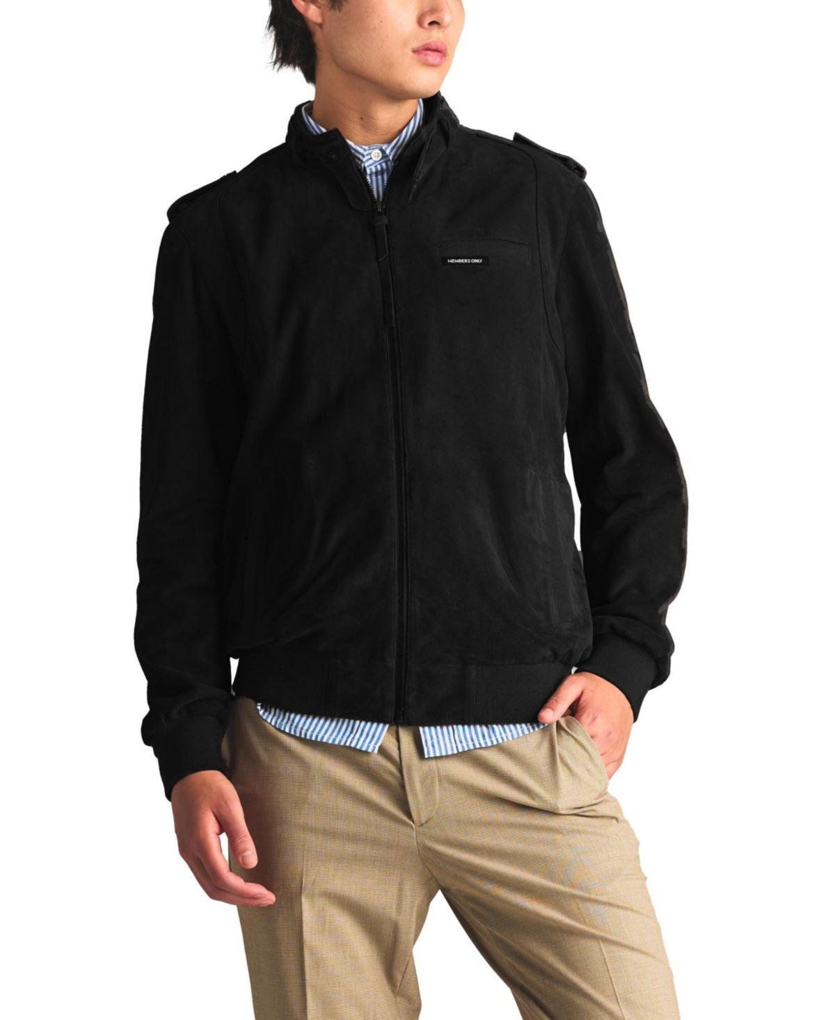 Members Only Men's Soft Suede Iconic Jacket in Black at Nordstrom, Size Medium Product Image