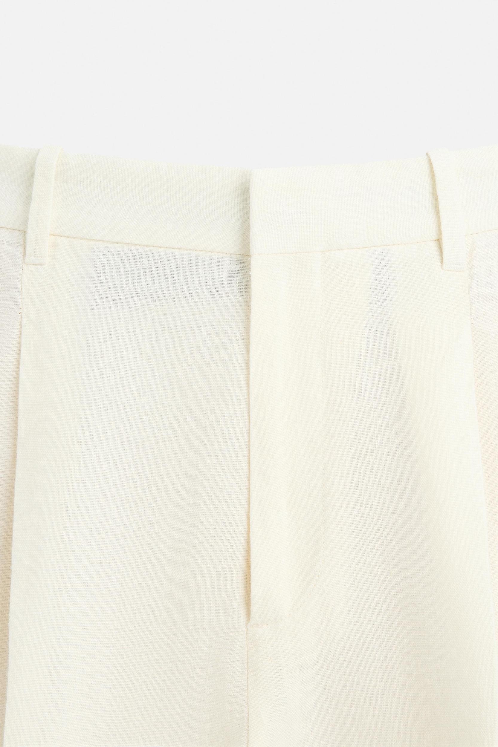 LIMITED EDITION 100% LINEN PLEATED PANTS Product Image
