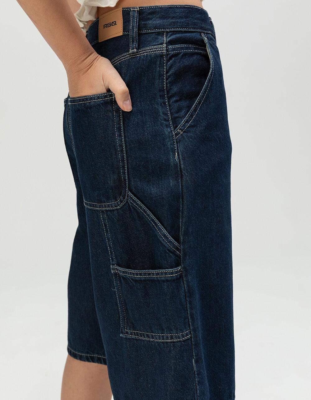 RSQ Womens Low Rise Carpenter Jorts - DARK RINSE Product Image