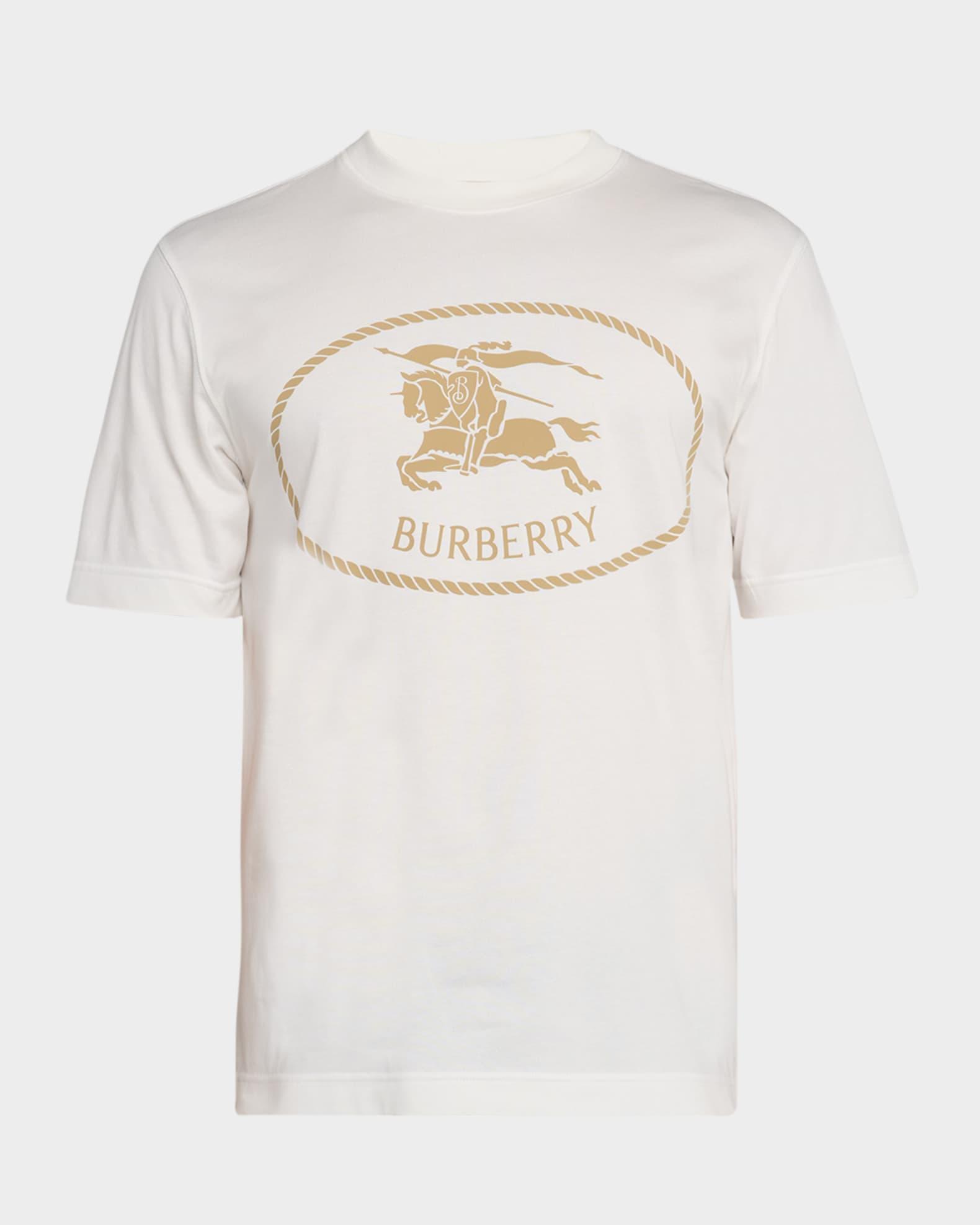 Men's Cotton Knight Stamp Graphic T-Shirt Product Image