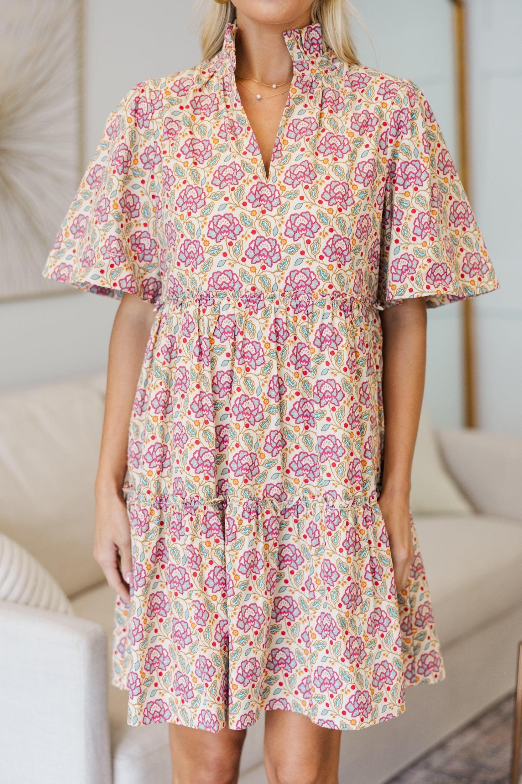 NURSING COLLECTION: Feeling Your Best Magenta Purple Paisley Dress Female Product Image