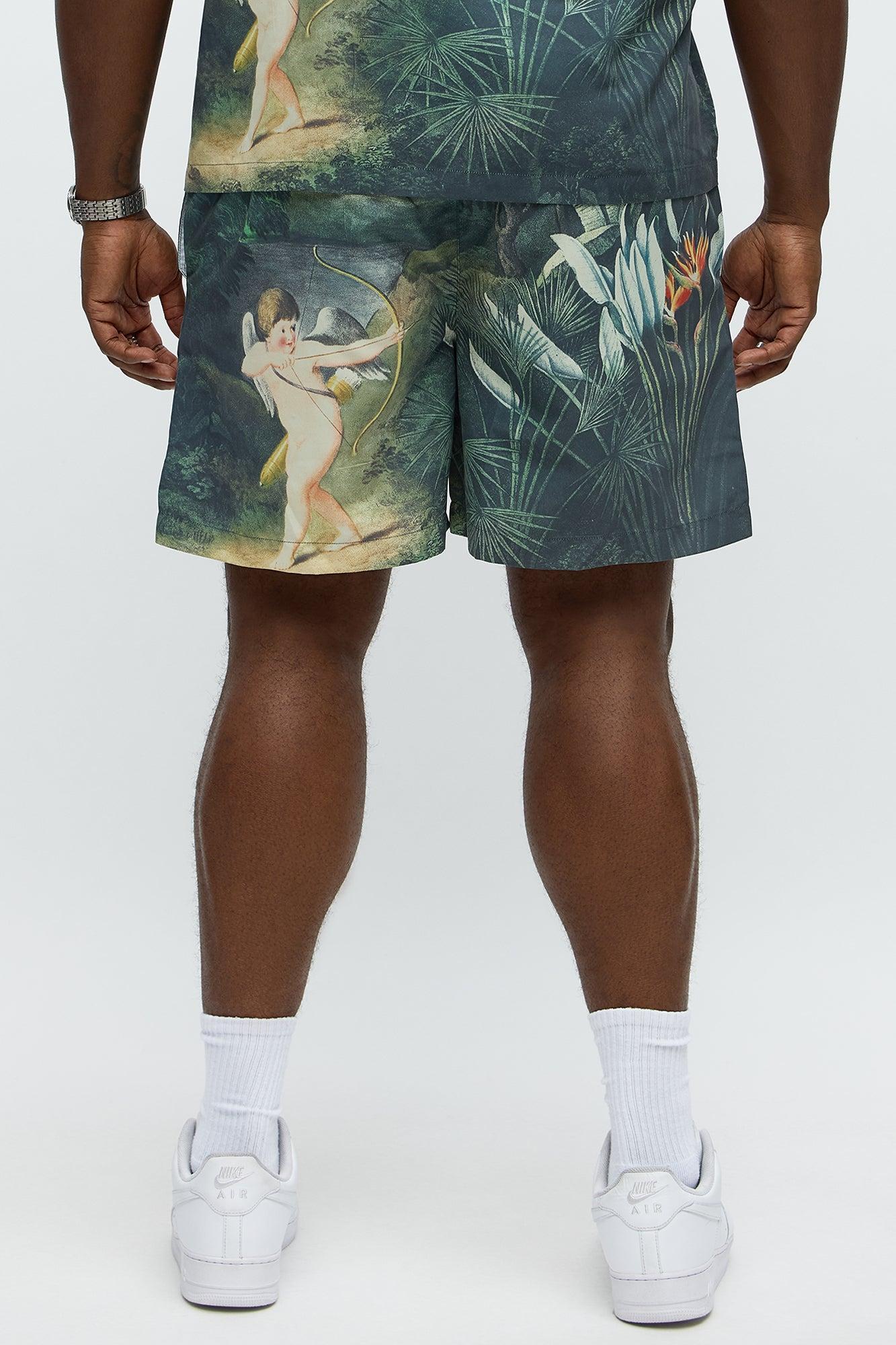 Cupid Relaxed Drawstring Shorts - Multi Color Product Image