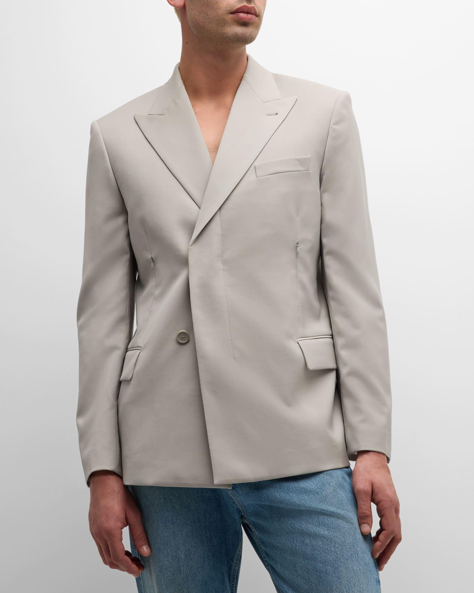 Men's Boxy Two-Piece Double-Breasted Blazer Suit Product Image