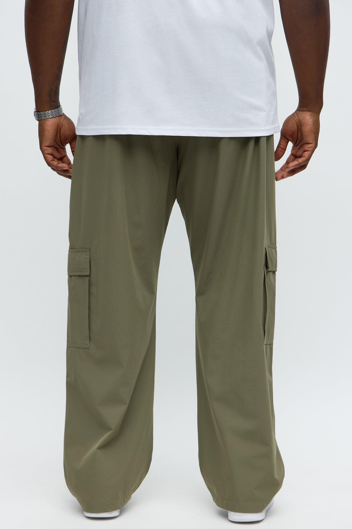 Straight Many Phases Cargo Pants - Olive Product Image